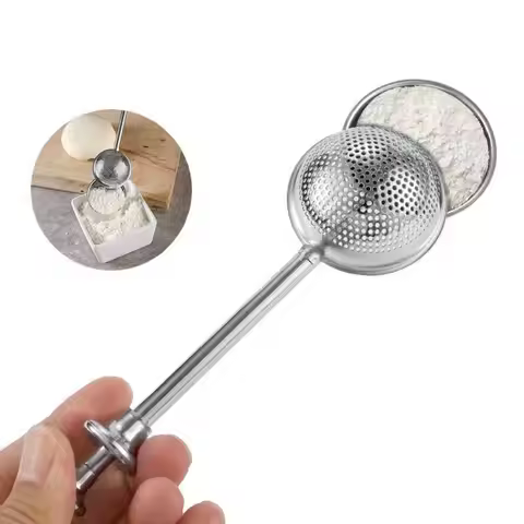 Flour Dusting Flour Wand Spices Dust Flour Sifter Duster With Lid Sugar Powdered Sugar Shaker Spice 