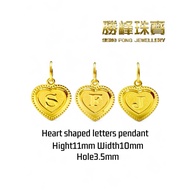 SF Heart Shaped Letter/100%AUTHENTIC 916GOLD