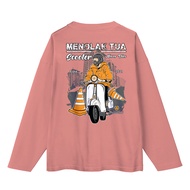 Infinide T-Shirt Original VESPA MENOLAK TUA Kaos Distro Lengan Panjang / Long Sleeve Summer Pantai C