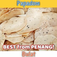 PAPADOM Bulat Bujur Petak Sedap Krup Krup 100g Penang Papadam Keropok
