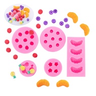 RB Silicone Mold Chocolate Strawberry Fruit Frambos Orange Pineapple Blueberry Strawberry Raspberry 