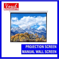VOSCH Series 2 Manual Wall Projector Screen 6ft x 6ft (72 inch x 72 inch)