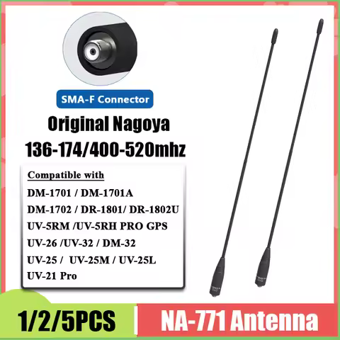Nagoya NA-771 Soft Whip Antenna Original SMA-Female Dual Band For UV-32 TG-UV2 Plus UV-K6 UV-K5 Irad