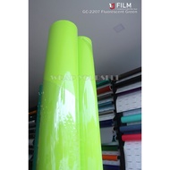GC-2207 Fluorescent Green wrap air free Yajiu Derek car wrap film GC-2207