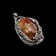 【水晶系列】彼得石純銀做舊墜飾 _ 融焰