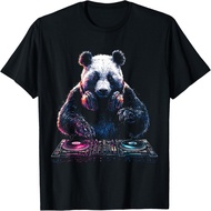Holds DJ Mixer Headphone Fantasy Animal Art T-Shirt