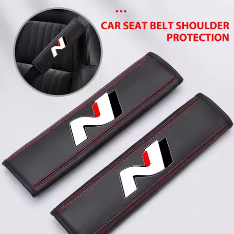 Car Seat Belt Cover Adjustable Safety Shoulder Pad Accessories For Hyundai N Line i10 I10 2008 2009