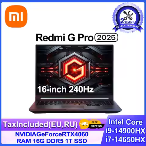 Xiaomi Redmi G Pro Gaming laptop 2024 Core i9-14900HX NVIDIA GeForce RTX 4060 RAM 16GB/32GB DDR5 1TB