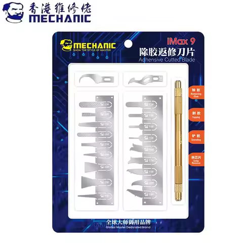 MECHANIC iMax9 Multifunctional Motherboard Repair Knife Kit Mobile Phone CPU IC Chip Glue Removal Bl