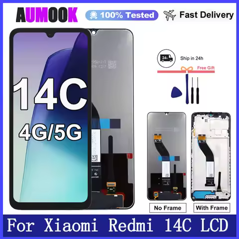 IPS Display For Xiaomi Redmi 14C LCD DisplayTouch Screen Digitizer For Redmi 14C 4G/5G Display Repla