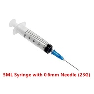 5ml Syringe with 0.6mm Needle Disposable, Toner refill, Pet Feeding, Liquid measurements