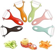 Trez Treamer 6PCS Vegetable Peeler Set with Sharp Blade,Ceramic Apple Peeler Potatoes & Potato Peele