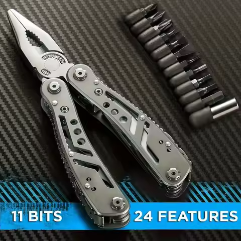 Multitool 24in1 With Mini Tools Knife Pliers And 11 Bits Multi Tool All In One Multi Function Gear C