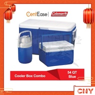 54QT COLEMAN COOLER BOX COMBO SET #BLUE