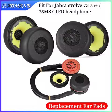 For Jabra evolve 75 75+ / 75MS C1FD Original earmuffs with buckle Headphones Memory Foam Ear Cushion