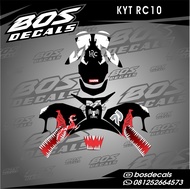 Sticker Decal Helm KYT R10 Part 1| Decal sticker | Decal helm R10