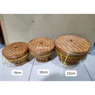 Dpap.store - Hampers Wakul with/ Lid Rice Basket Rice Basket with/ Lid Bamboo Rice Container Bamboo 