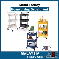 Furniture🛋️ Multi-functional Metal Trolley PP Tray Storage Rack Office Shelves Book Shelving Toys St