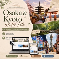 Travel Itinerary Template | Japan Osaka Kyoto 5D4N | Kansai Travel Planner | Notion Template by MCYI