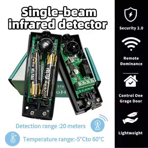 12m garage sliding door gate opener barrier gate Safety beam Sensor/Battery power Infrared Photocell