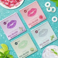 Hot🔥Haiyi Kiss DeLicias Mint Candy Kissing Candy Girl Heart Casual Snack Fruit Candy Gift Box Direct