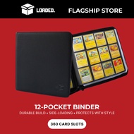 LOADED 12-Pocket Zippered Card Binder – Fits Pokémon, MTG, One Piece, NBA Cards