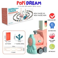 Đồ Chơi Xe Lửa Domino Tàu Hoả Domino Xếp Tự Động Có Âm Thanh Điều Chỉnh Hướng Dễ Dàng cho bé sáng tạ