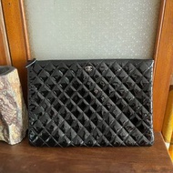 Chanel classic vintage patent leather Clutch bag wallet 經典香奈兒小香中古復古絕版手拿包手袋銀包#710