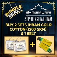 AL Munawara - Khain Ihram Lelaki Dewasa x 2 Sets + 1 Pcs Tali Pinggang