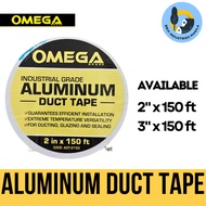 Omega Aluminum Duct Tape 2”x 150ft or 3” x 150ft – Industrial Grade, Heat Resistant
