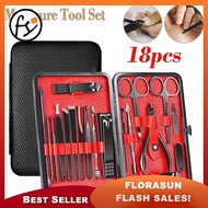 EcoSport Manicure Nail Clippers Pedicure Set Cutter Scissors Set PU Portable Travel Hygiene Kit Nail
