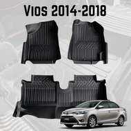 Vios 2014-2018 Car MAGIC MAT 5D TPE Carpet Car Mat Karpet Kereta