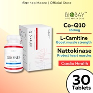 Biobay Q10 4 PLEX 480mg CoQ10 Coenzyme Q10 with Nattokinase L Carnitine Vitamin D3 Ubiquinone Form 3
