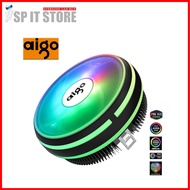 Aigo CPU Cooler Radiator 120mm PWM 12V SYNC RGB LED Fan CPU Air Cooling Computer Cooler LGA/115X/AM3