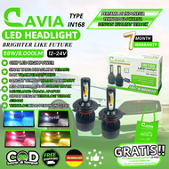 CAVIA - LAMPU LED MOBIL H4 H11 TEMBUS KABUT HUJAN LAMPU UTAMA LAMPU KABUT SUPER AMAN TERANG 4 WARNA 