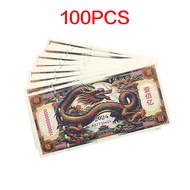 cod 2024 Chinese Dragon Banknote Gold Red Yellow Cyan Black Dragon Paper Money with UV and Serial Nu