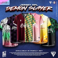 DJ Sport Jersey Demon Slayer Jersey Anime NFL Budak & Dewasa Unisex T-Shirt / Size: 6-10XL