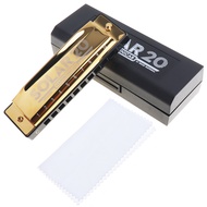 Harmonica 10 lỗ Vàng Harmonica Diatonic Blues đàn hạc kèn ác mô ni ca Key OFC sậy nhạc cụ bằng thép