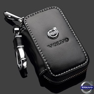 Sukisa Auto Parts Genuine Leather Key Car Key Fob Cover Bag Case Holder Wallet Pouch Zipper Bag Loss