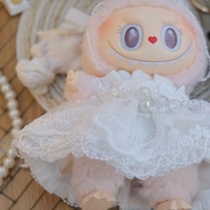 Clothes Bubble Mart momoko17cm Pendant labubu Macaron Mystery Box labubu Vinyl Wedding Dress Exquisi