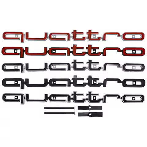 for Audi ABS Car Accessories Quattro Logo RS3 RS5 A6 RS4 RS6 A7 A8 Q3 Q5 RS7 A3 A4 A5 Q7 S3 S7 Front