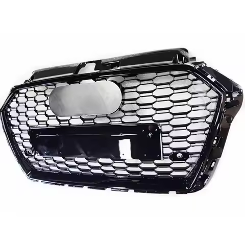 For RS3 Style Front Sport Hex Mesh Honeycomb Hood Grill Gloss Black for A3/S3 8V 2017-2020 car acces