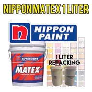 1L NIPPON  PAINT SUPER MATEX ( REPACKING ) EMULSION PAINT
