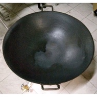 KUALI BESI HITAM TELINGA CAST IRON WOK WOK PAN