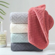 1 Pc, Solid Color Wheat Ear Pineapple Plaid Towels, 35x75cm/13.78x29.53in, Coral Fiber Towel, Ultra-