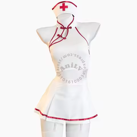 AniLV Anime Girl Chinese Nurse Uniform Outfit Cosplay Costume