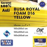 Busa lembaran, busa Royal Foam tebal warna kuning/busa yellow density 16 ,BUSANYA SAJA untuk pembuat