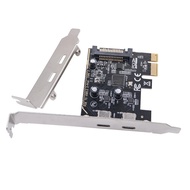 PCIE to Dual Type C Expansion Card PCI Express X1 to 2Port TYPE-C USB 3.2 GEN1 5Gbps Convert Card Ri