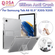 Samsung Tab A8 2021 X205 Cover Samsung Tab A8 10.5 2021 X205/X200 Silicone Anti Crack Stand Softcase