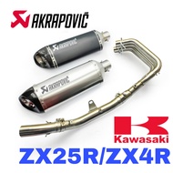 DESIGN AKRAPOVIC Exhaust KAWASAKI ZX25R FULL SYSTEM Tabung Muffler Stainless Steel MANIFOLD Motor ZX